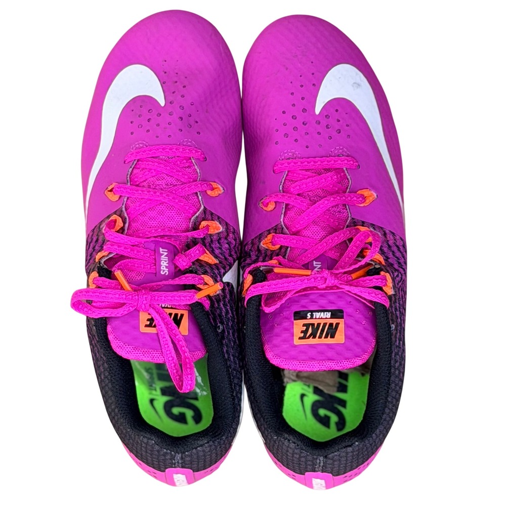 Nike Zoom Rival S 8 Track Spikes Womens 8.5 Pink Orange Sprint Shoes 806558-601 - Picture 8 of 8